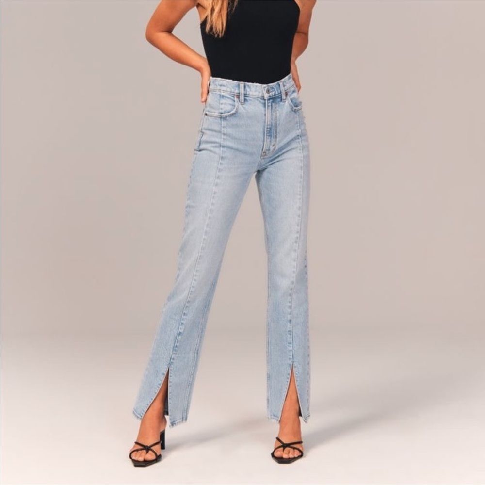Abercrombie Split Hem 90s straight jean
